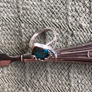 Jewelry - Turquoise Blue Copper Sterling Silver Ring Sz 8.5 Jewelry - Turquoise Blue Copper Sterling Silver Ring Sz 8.5